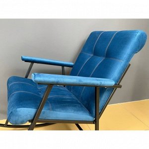 Кресло-качалка, 950х1020х960, Металл/синий