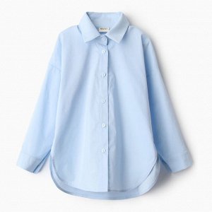Рубашка для девочки MINAKU цвет светло-голубой, рост