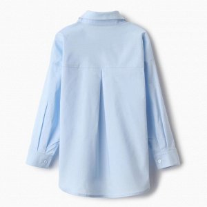 Рубашка для девочки MINAKU цвет светло-голубой, рост