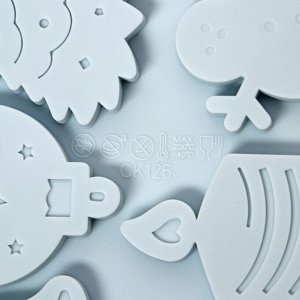 Форма для шоколада Доляна «Новый год», силикон, 18.5*12.8*0.5 см, 8 ячеек, серая
