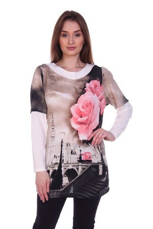 249 Туника "Розовая роза"