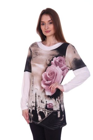 249 Туника "Сиреневая роза"