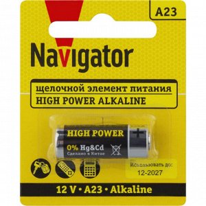 Батарейка щелочно-марганцевая Navigator 93 829 NBT-NE-A23-BP1