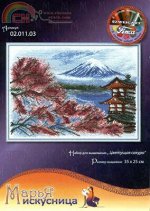 Набор для вышивания Цветущая сакура, серия Пейзаж, 35*25 см