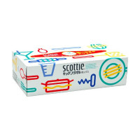 Тесненные бумажные кухонные полотенца в коробке, двухслойные повышенной плотности Crecia "Scottie" 75шт