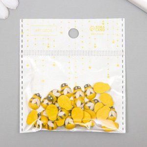 Декор для творчества дерево "Жёлтая пчёлка" набор 30 шт 0,9х1,3 см