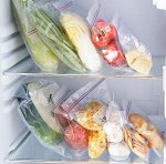 Зип пакеты для хранения и заморозки продуктов размер М средний 15шт