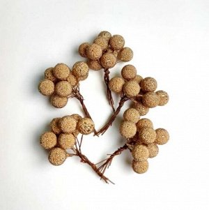 Ягоды декоративные золотые 6 см, 1уп./50 шт.