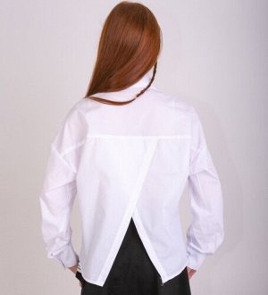 Блузка школьная для девочки длинный рукав цвет Белый (Тимошка)