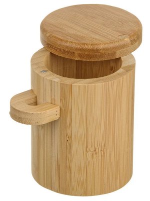 Банка для специй с ложкой бамбук 10*7,5*10,3см