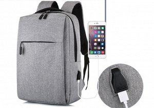 Рюкзак мужской с USB зарядкой цвет темно-синий