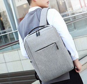 Рюкзак мужской с USB зарядкой цвет серый