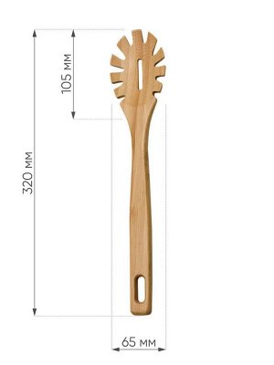 Лопатка кулинарная бамбук 32*6,5см №30 [СПАГЕТТИ], 120