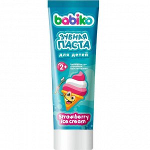 Бабико Кидс, Зубная паста для детей 2+ Клубничное мороженое, BABIKO KIDS STORY, 75 мл