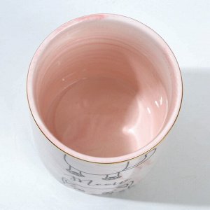 Стакан Meow, розовый, 8 х 9,5 см