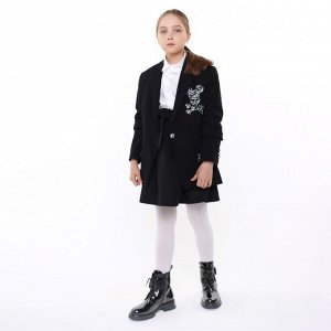 Пиджак для девочки, цвет чёрный, 134-140 см (размер 38)