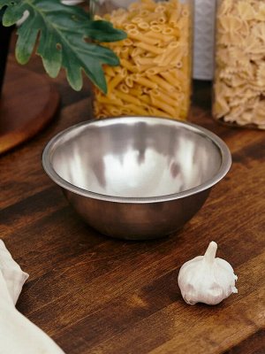 Миска 1,0л 18см нержавейка глубокая [КУХНЯ]