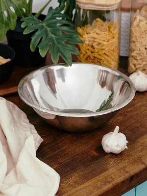 Миска 2,45л 24см нержавейка глубокая [КУХНЯ]