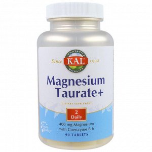 KAL, Таурат магния+, 400 мг, 90 таблеток