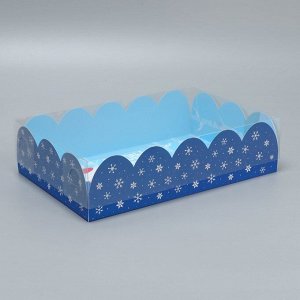 Коробка подарочная с PVC крышкой «С Новым годом!», снеговик, 20 ? 30 ? 8 см