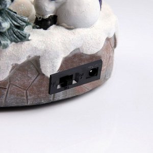 Светодиодная фигура «Весёлые снеговики» 20 x 20 x 16 см, полистоун, батарейки ААх3 (не в комплекте), USB, свечение мульти