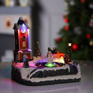 Светодиодная фигура «Ратуша» 25.5x25.5x21 см, полистоун, USB, свечение мульти