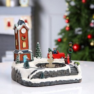 Светодиодная фигура «Ратуша» 25.5x25.5x21 см, полистоун, USB, свечение мульти