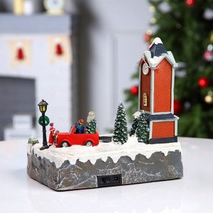 Светодиодная фигура «Ратуша» 25.5x25.5x21 см, полистоун, USB, свечение мульти