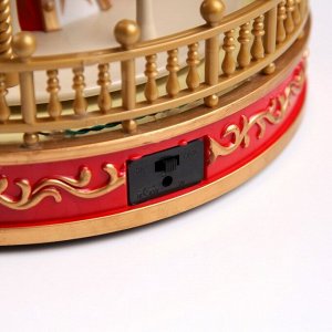 Светодиодная фигура «Красная карусель» 23x28x23 см, полистоун, USB, свечение мульти