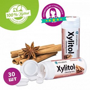 Жевательная резинка Miradent Xylitol с фруктовым вкусом (30 шт), 30 г