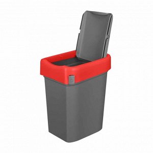 Контейнер для мусора, 25 л, пластик, красный, 457 х 333 х 269 мм, SMART BIN