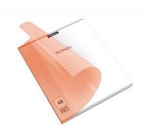 Тетрадь  48л клетка пластиковая обложка "Классика CoverPrо Neon" оранжевая 56391 ErichKrause {Россия}