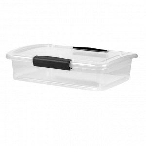Ящик для хранения, 5 л, с крышкой, пластик, прозрачный, KEEPLEX Vision, 95 х 370 х 274 мм, формат А4