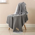 Банное полотенце из кораллового флиса, в полоску, размер 85*150 см