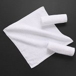 Белое хлопковое полотенце, размер 25*25 см