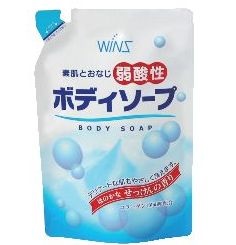 Смягчающее крем-мыло для тела с коллагеном и лауриновой кислотой "Wins Mild Acidity Body Soup" аромат мыла (мягкая упаковка)