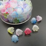 Бусины акриловые Колокольчик 10х8 мм МИКС цветов. Цена за 10 шт.