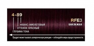 Крем-краска для волос Palette баклажан тон RFE3, 110 мл