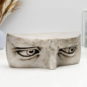 Полка "Лицо Давида" серый камень, 37х17х15см