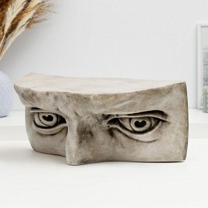 Полка "Лицо Давида" серый камень, 37х17х15см