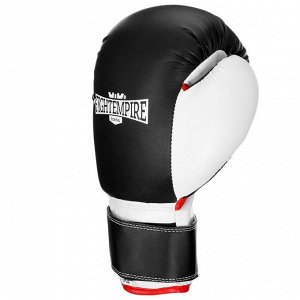 Перчатки боксёрские детские FIGHT EMPIRE, PRE-COMP, чёрно-белые, размер 6 oz