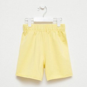 Костюм детский (футболка, шорты) MINAKU: Casual Collection, лимонный, рост, см