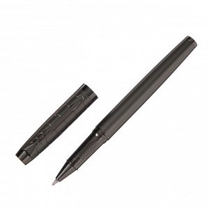 Ручка подарочная роллер, в кожзам футляре ПБ IF, корпус темнно-серый