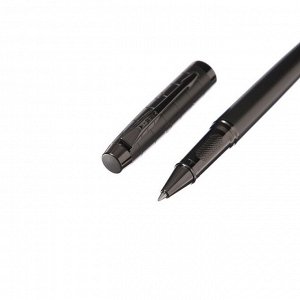 Ручка подарочная роллер, в кожзам футляре ПБ IF, корпус темнно-серый