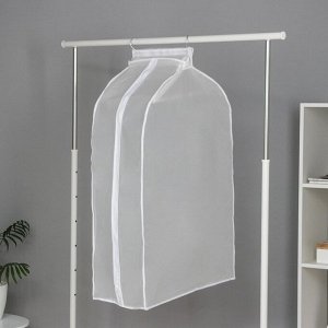 Чехол для одежды плотный Доляна, 60x90x30 см, PEVA, цвет белый