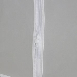 Чехол для одежды Доляна, плотный, объёмный, 60x110x50 см, белый