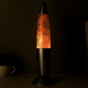 Светильник "Тайфун" LED, лава, блёстки, серебро 35,5 см RISALUX