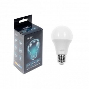 Лампа светодиодная Luazon Lighting, A60, 15 Вт, E27, 1350 Лм, 6500 К, холодный белый