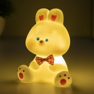 Фигурка светящаяся RISALUX «Зайка», LED-ночник, 1 Вт, 3xLR44, белый, 5x7.5x10 см