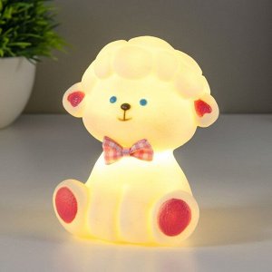 Фигурка светящаяся RISALUX «Бараш», LED-ночник, 1Вт, 3xLR44, белый, 6x7.5x10 см